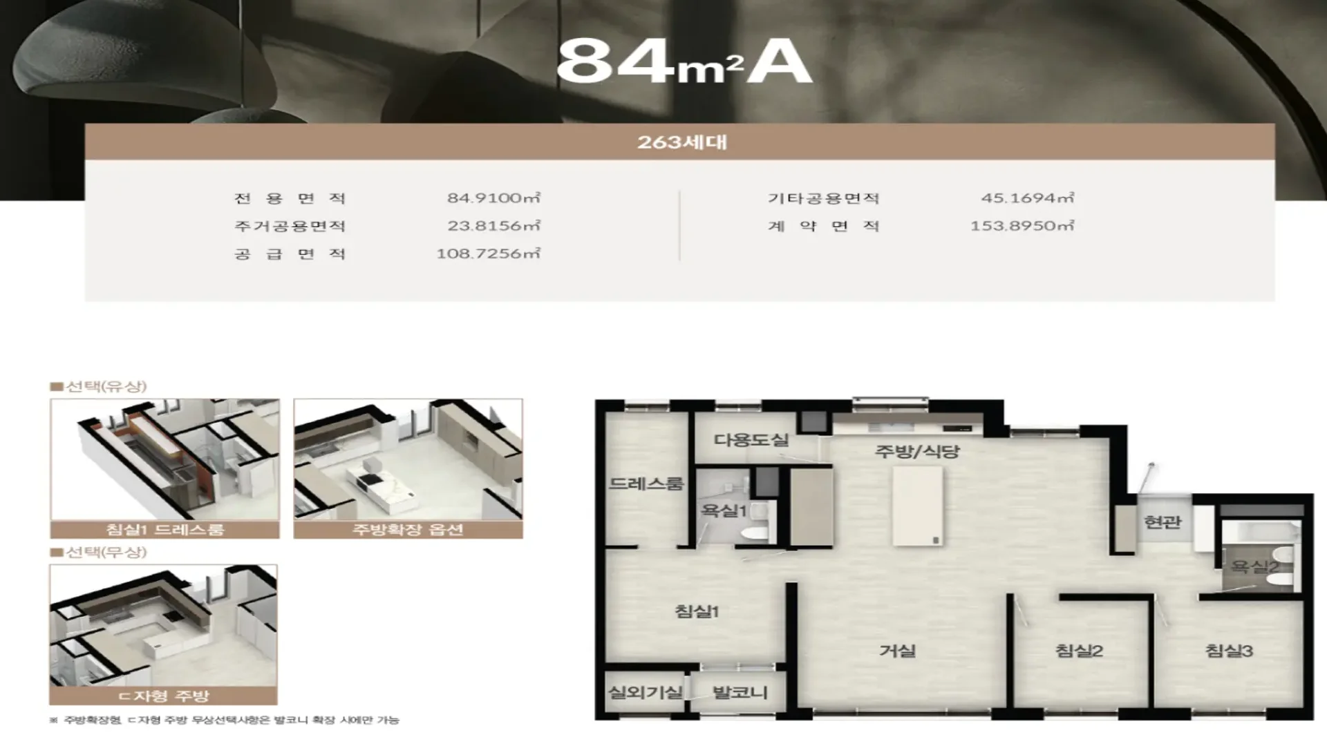 여주역 더샵 C 타입 평면